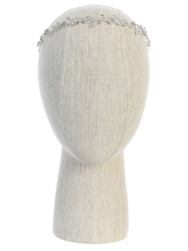 Tip Top Kids Girls White Sparkling Floral Headpiece - SophiasStyle.com